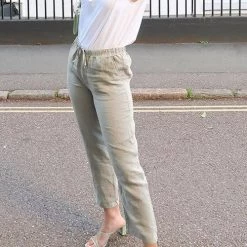 Levency Drawstring Pockets Loose Pants 16 Levency Drawstring Pockets Loose Pants