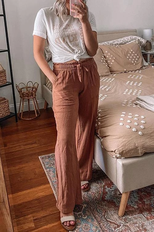 Levency Drawstring Pockets Loose Pants 2 Levency Drawstring Pockets Loose Pants