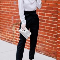 Levency New In Pockets Belted Straight-leg Pants