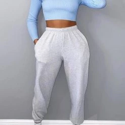 Levency Solid Elastic Joggers New In