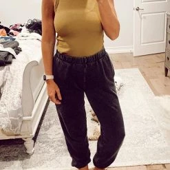 Levency Solid Elastic Joggers New In