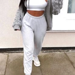 Levency Solid Elastic Joggers New In