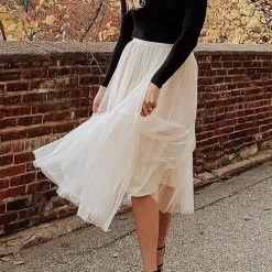 Levency New In Patchwork Gauze Bubble Skirt