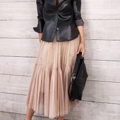 Levency New In Patchwork Gauze Bubble Skirt