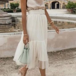 Levency New In Patchwork Gauze Bubble Skirt