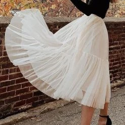 Levency New In Patchwork Gauze Bubble Skirt