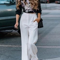 Levency New In Pockets Wide Leg Pants