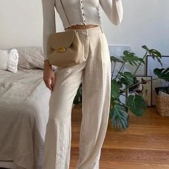 Levency New In Pockets Wide Leg Pants