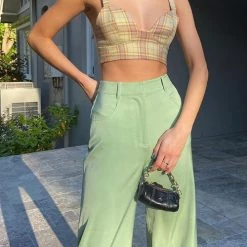 Levency New In Pockets Wide Leg Pants