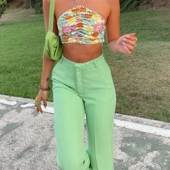 Levency New In Pockets Wide Leg Pants