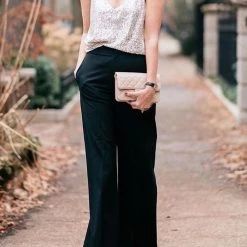 Levency New In Pockets Wide Leg Pants