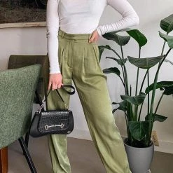 Levency New In Pockets Wide Leg Pants