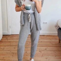 Levency Brushed Drawstring Pockets Pants