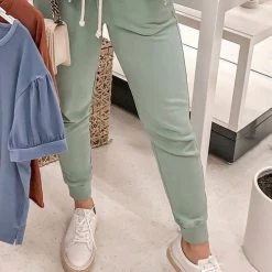 Levency Brushed Drawstring Pockets Pants