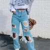 Levency Broken Hole Loose Jeans New In