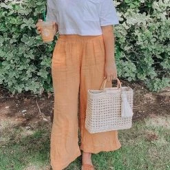 Levency Pockets Linen Loose Pants