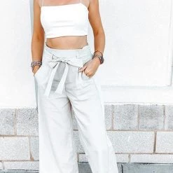 Levency Bow Tie Straight Leg Pants