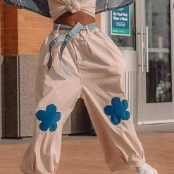 Levency New In Elastic Flower Balloon Leg Pants