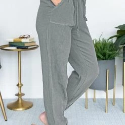 Levency Elastic Waist Tie Dressy Joggers