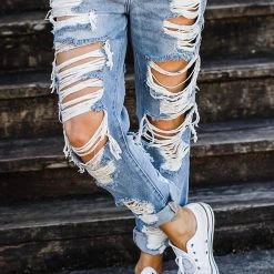 Levency New In Heavily Destroyed Boyfriend Jeans