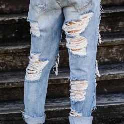 Levency New In Heavily Destroyed Boyfriend Jeans