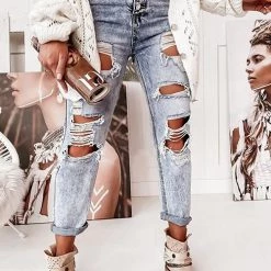 Levency New In No Plans Distressed Mom Jeans