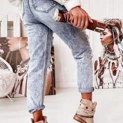 Levency New In No Plans Distressed Mom Jeans