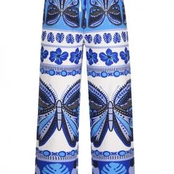 Levency Print Drawstring Wide Leg Pants New In