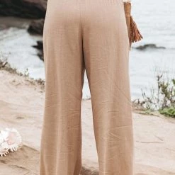 Levency Linen Pocketed Smocked Pants New In 13 Levency Linen Pocketed Smocked Pants New In