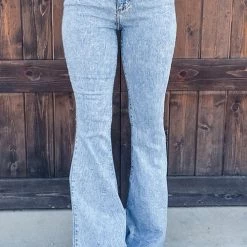 Levency New In Flare To Be Different Acid Wash Bell Jeans