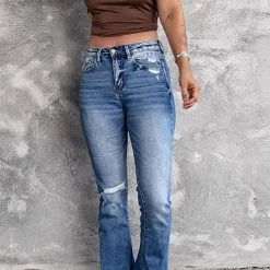 Levency New In Sadie Distressed Flare Jeans