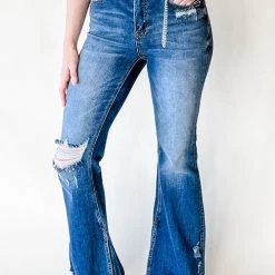 Levency New In Sadie Distressed Flare Jeans