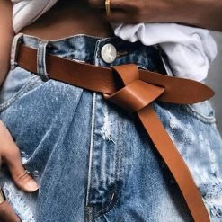 Levency Leather Tied Belt New In