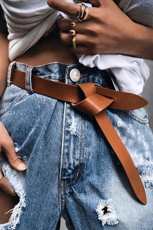 Levency Leather Tied Belt New In 2 Levency Leather Tied Belt New In