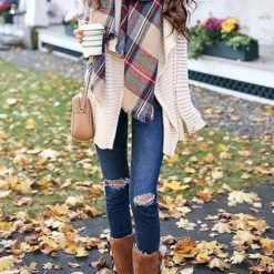 Levency New In Plaid Blanket Scarf