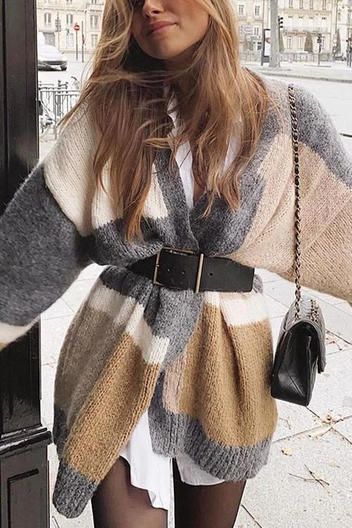 Levency Color Block Cardigan 14 Levency Color Block Cardigan