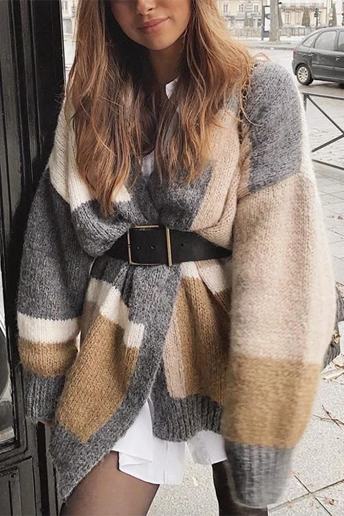 Levency Color Block Cardigan 13 Levency Color Block Cardigan