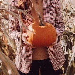 Levency Plaid Button Long Sleeve Blazer New In