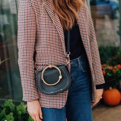 Levency Plaid Button Long Sleeve Blazer New In