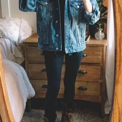 Levency New In Pockets Button Denim Jackets