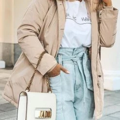 Levency Thick Soft Fleece Parka Coat New In