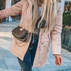 Levency Thick Soft Fleece Parka Coat New In