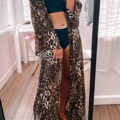 Levency Leopard Long Sleeve Cardigan
