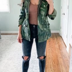 Levency Pockets Drawstring Hoodie Jackets New In