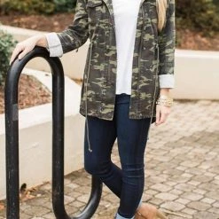 Levency Pockets Drawstring Hoodie Jackets New In