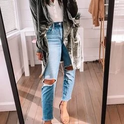 Levency Pockets Velvet Lapel Jackets