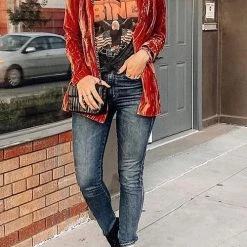 Levency Pockets Velvet Lapel Jackets