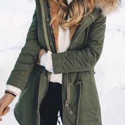 Levency Thick Soft Fleece Parka Coat New In