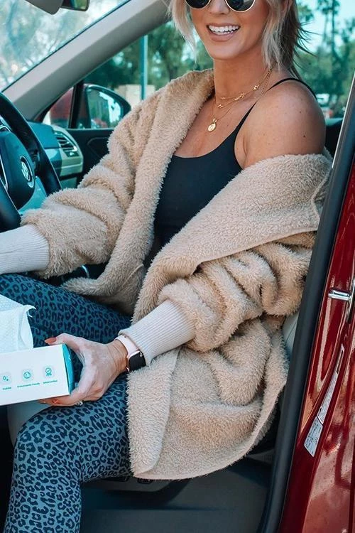 Levency Fluffy Fleece Open Coat New In 8 Levency Fluffy Fleece Open Coat New In