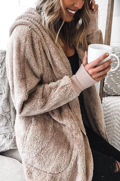 Levency Fluffy Fleece Open Coat New In 16 Levency Fluffy Fleece Open Coat New In